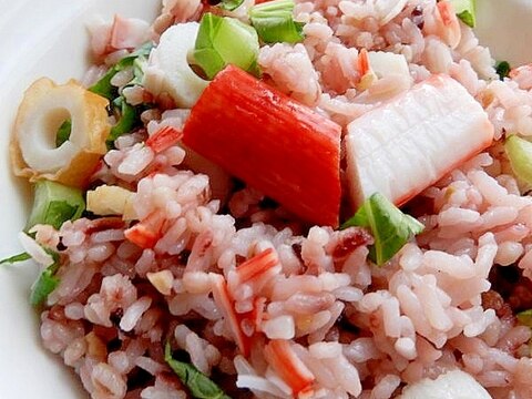 まな板なし5分!減塩❤竹輪とカニカマの混ぜご飯♪